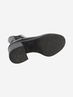 Black leather ankle boots - size EU 39.5 Boots Prada 
