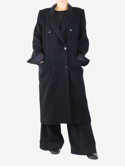 Black double-breasted wool-blend coat - size UK 16 Coats & Jackets Isabel Marant 