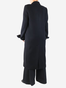 Isabel Marant Black double-breasted wool-blend coat - size UK 16