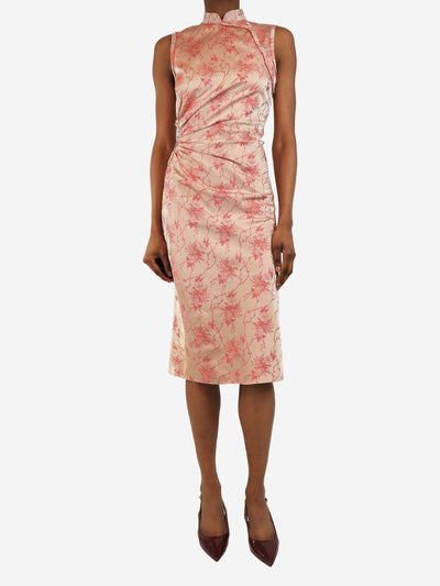 Pink Cheongsam midi dress - size UK 8 Dresses Prada 