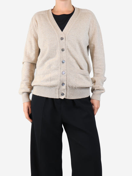 Neutral cashmere cardigan - size L product image
