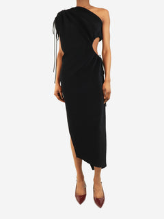 Black Robe drape jersey dress - size S Dresses Alaia 