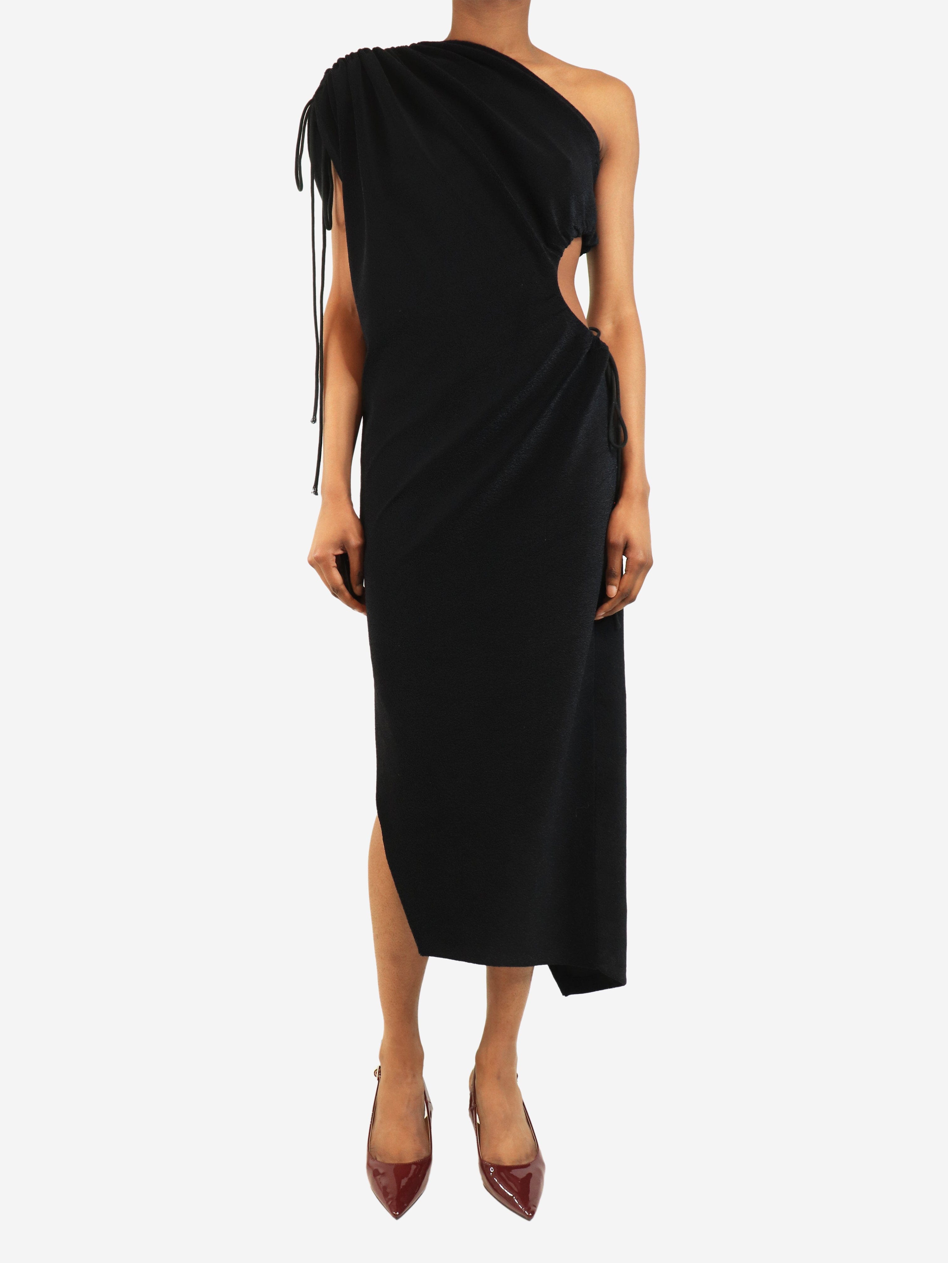 Black Robe drape jersey dress - size S Dresses Alaia 