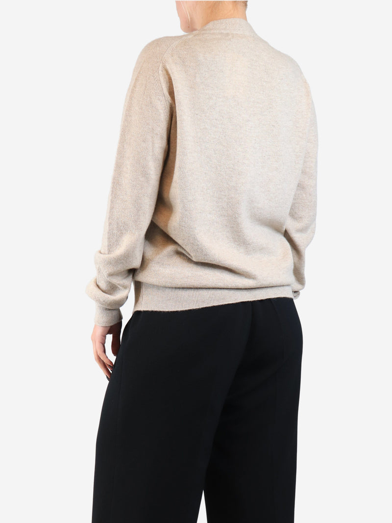Neutral cashmere cardigan - size L Knitwear Crimson 