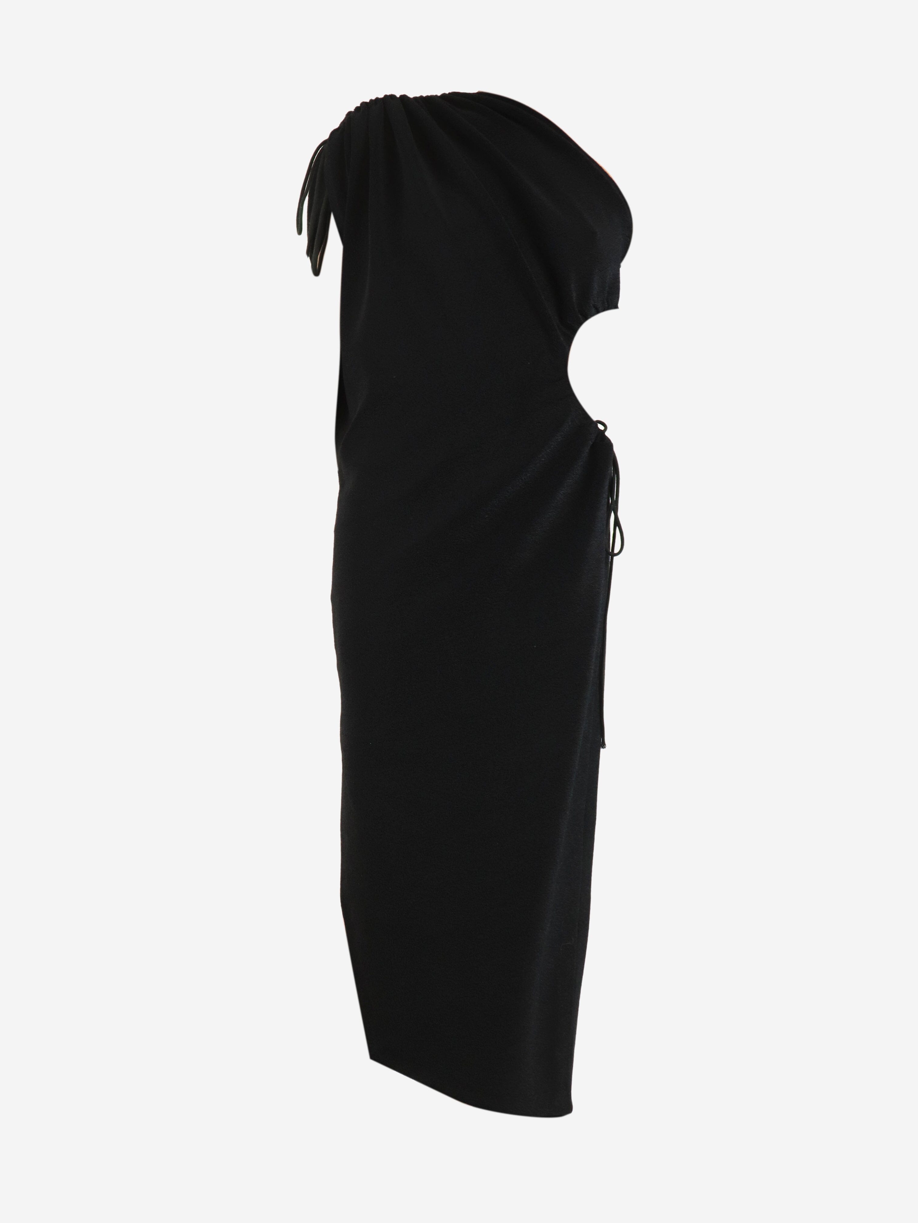 Black Robe drape jersey dress - size S Dresses Alaia 