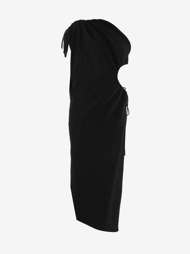 Black Robe drape jersey dress - size S Dresses Alaia 