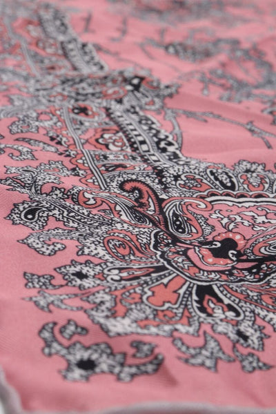 Pink paisley silk scarf alternate image