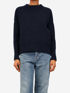 Navy ribbed knit cashmere sweater - size XS Knitwear La Ligne 