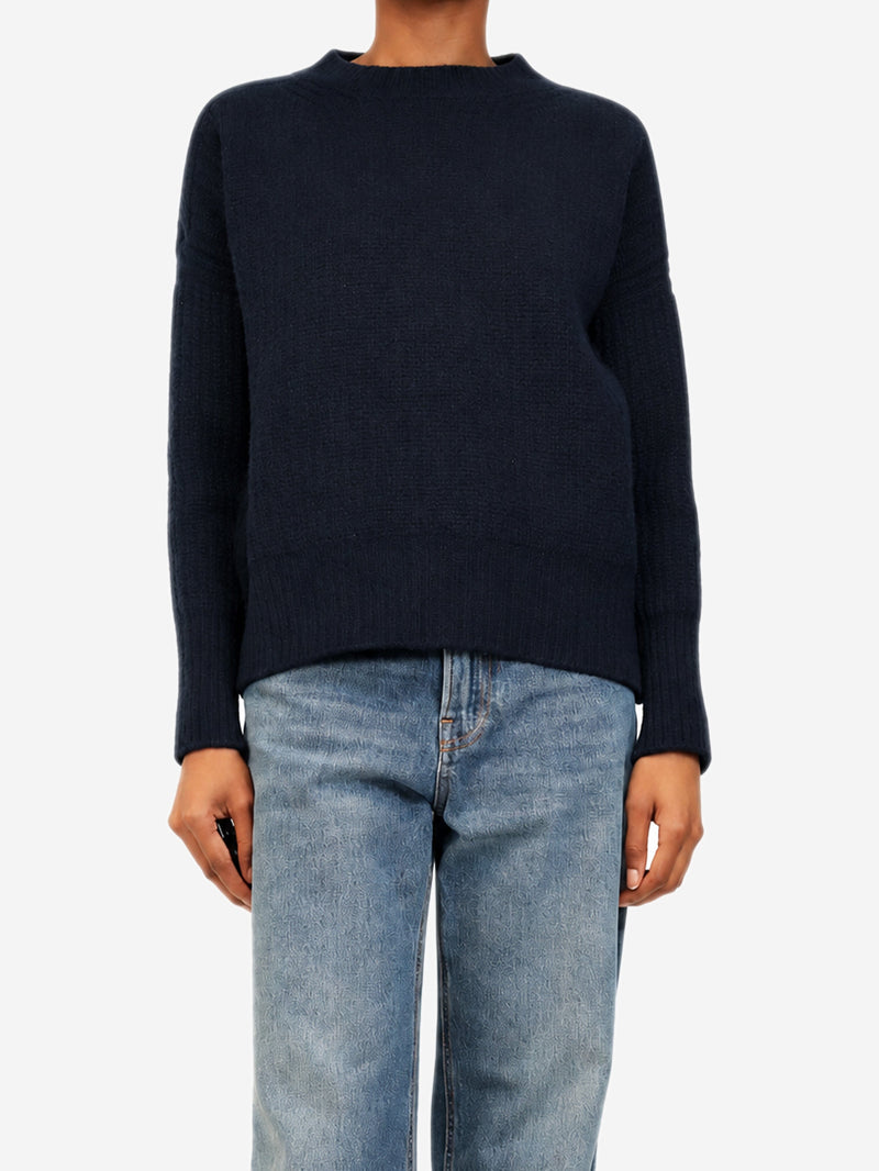 Navy ribbed knit cashmere sweater - size XS Knitwear La Ligne 