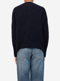 Navy ribbed knit cashmere sweater - size XS Knitwear La Ligne 
