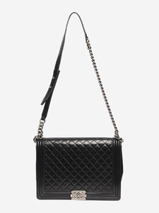 Chanel Black 2012 large lambskin-quilted Boy bag