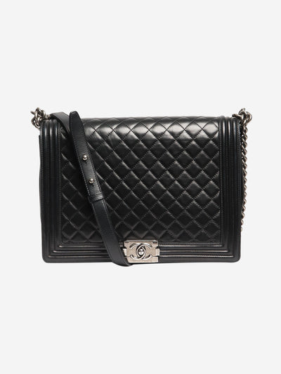 Black 2012 large lambskin-quilted Boy bag Shoulder bags Chanel 