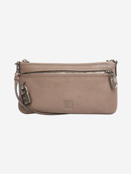 Brown leather cross-body bags pouch product image