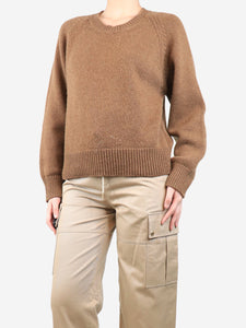 Aime Brown cashmere jumper - size UK 8