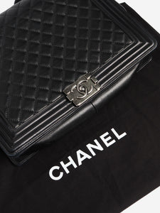 Chanel Black 2012 large lambskin-quilted Boy bag