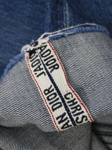 Christian Dior Blue frayed jeans - size UK 12