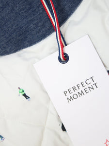Perfect Moment White and blue denim sherpa jacket - size S