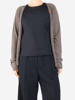 Brown cashmere open cardigan - size M Knitwear Apuntob 