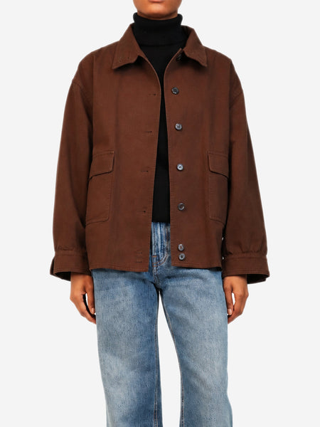 Cocoa old gabarine cotton shirt jacket - size UK 8 product image