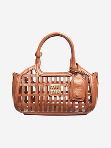 Miu Miu Cognac leather basket bag