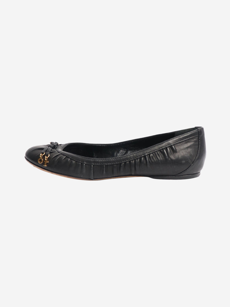 Black leather ballet flats - size EU 37 (UK 4) Flat Shoes Dior 