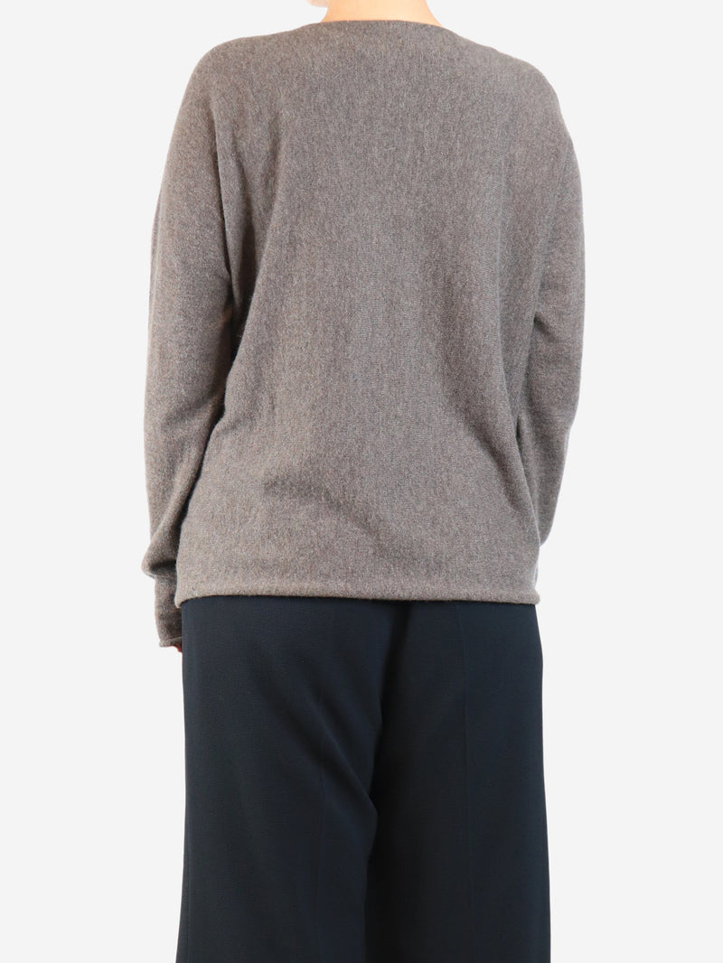 Brown cashmere open cardigan - size M Knitwear Apuntob 