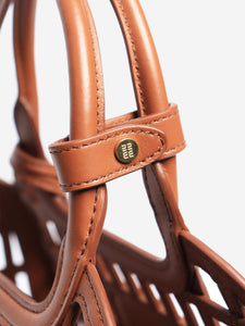Miu Miu Cognac leather basket bag