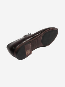 Pantanetti Dark brown leather lace-up shoes - size EU 37.5