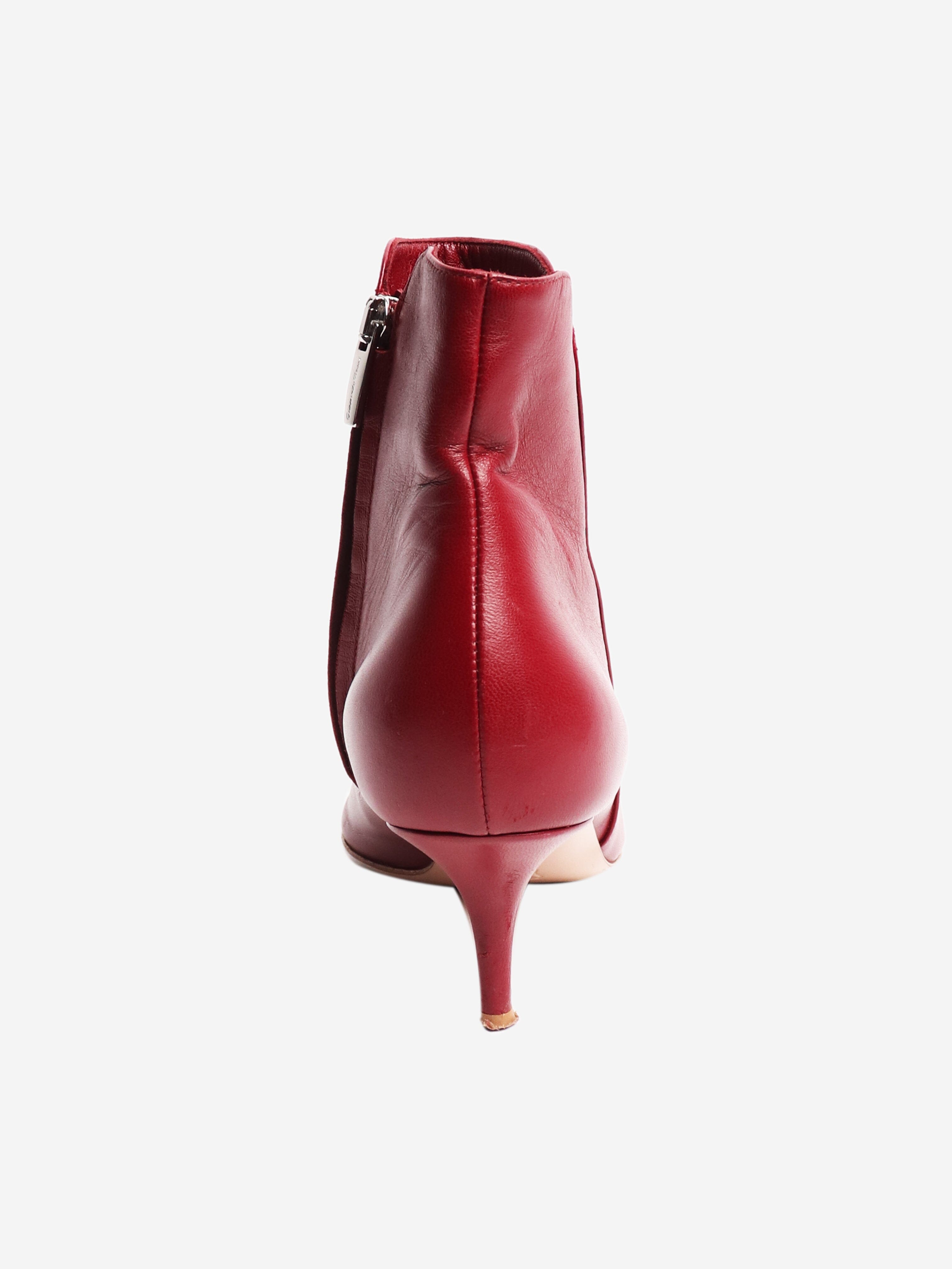 Burgundy ankle boots - size UK 8 Boots Gianvito Rossi 