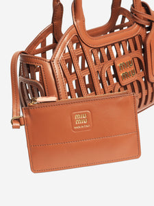 Miu Miu Cognac leather basket bag