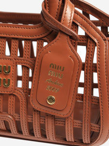 Miu Miu Cognac leather basket bag
