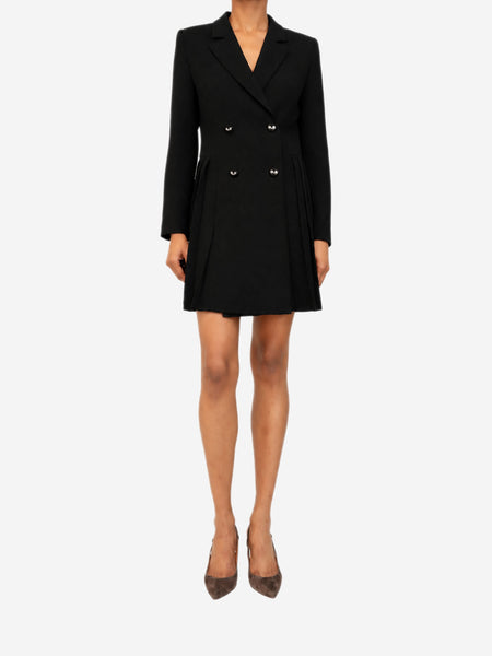 Black double-breasted blazer dress - size UK 8 product image