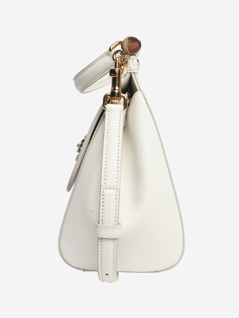 White diamante-logo top handle bag Bags Dolce & Gabbana 