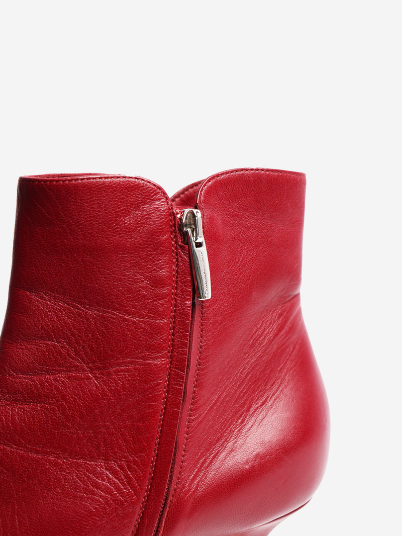 Burgundy ankle boots - size UK 8 Boots Gianvito Rossi 
