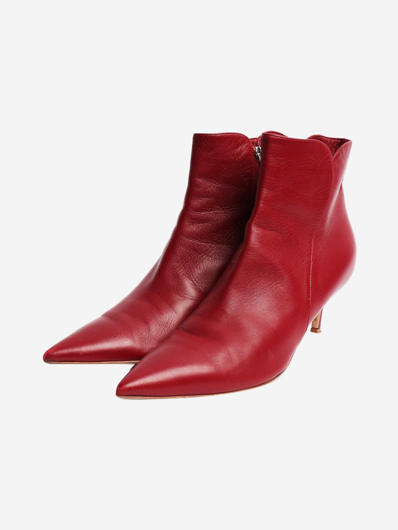 Burgundy ankle boots - size UK 8 Boots Gianvito Rossi 