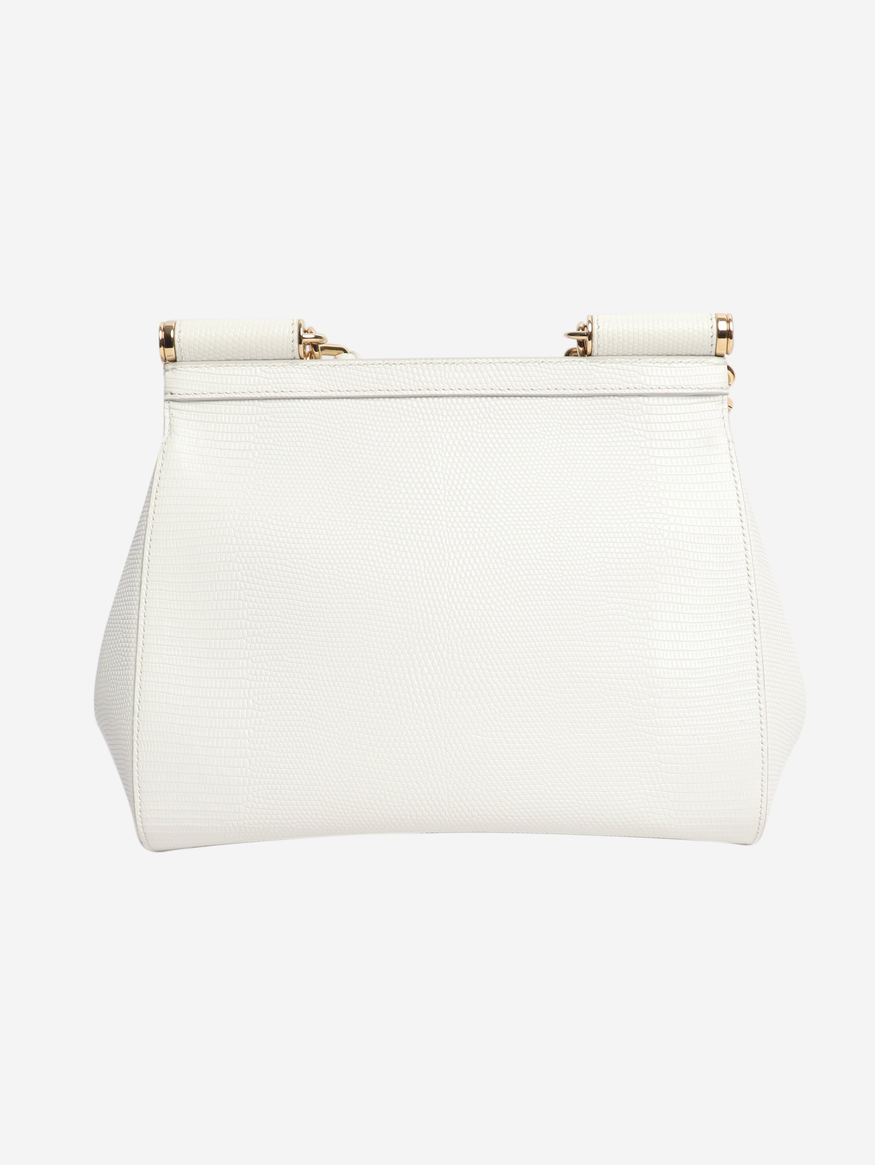 White diamante-logo top handle bag Bags Dolce & Gabbana 