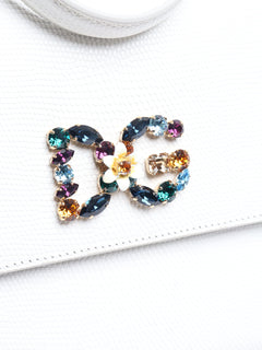 White diamante-logo top handle bag Bags Dolce & Gabbana 