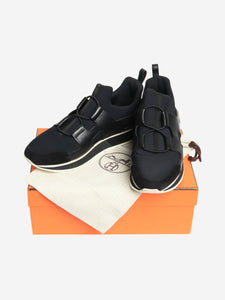 Hermes Black Player Toile Technique trainers - size EU 37.5 (UK 4.5)