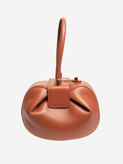 Brown demi leather top handle bag Top Handle Bags Gabriela Hearst 