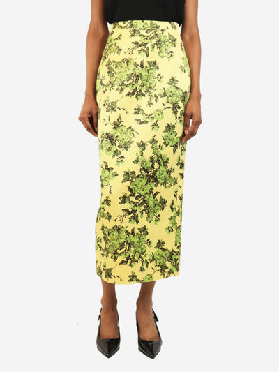 Yellow floral midi skirt - size UK 8 Skirts Emilia Wickstead 