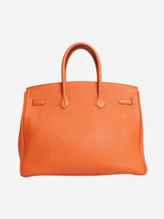 Orange 2010 Birkin 35 bag in Clemence leather Top Handle Bags Hermes 
