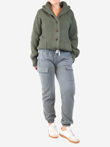 Grey cuffed cargo joggers - size S alternate image