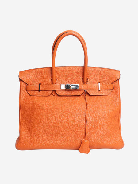 Orange 2010 Birkin 35 bag in Clemence leather product image