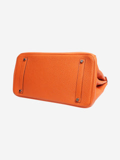 Orange 2010 Birkin 35 bag in Clemence leather Top Handle Bags Hermes 