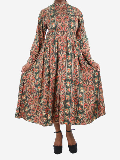 Multi paisley button-front midi dress - size UK 16 Dresses Emilia Wickstead 