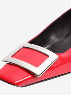 Pink buckle patent ballet flats - size UK 4 Flat Shoes Roger Vivier 