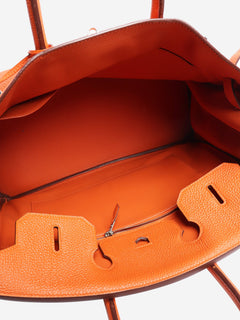 Orange 2010 Birkin 35 bag in Clemence leather Top Handle Bags Hermes 