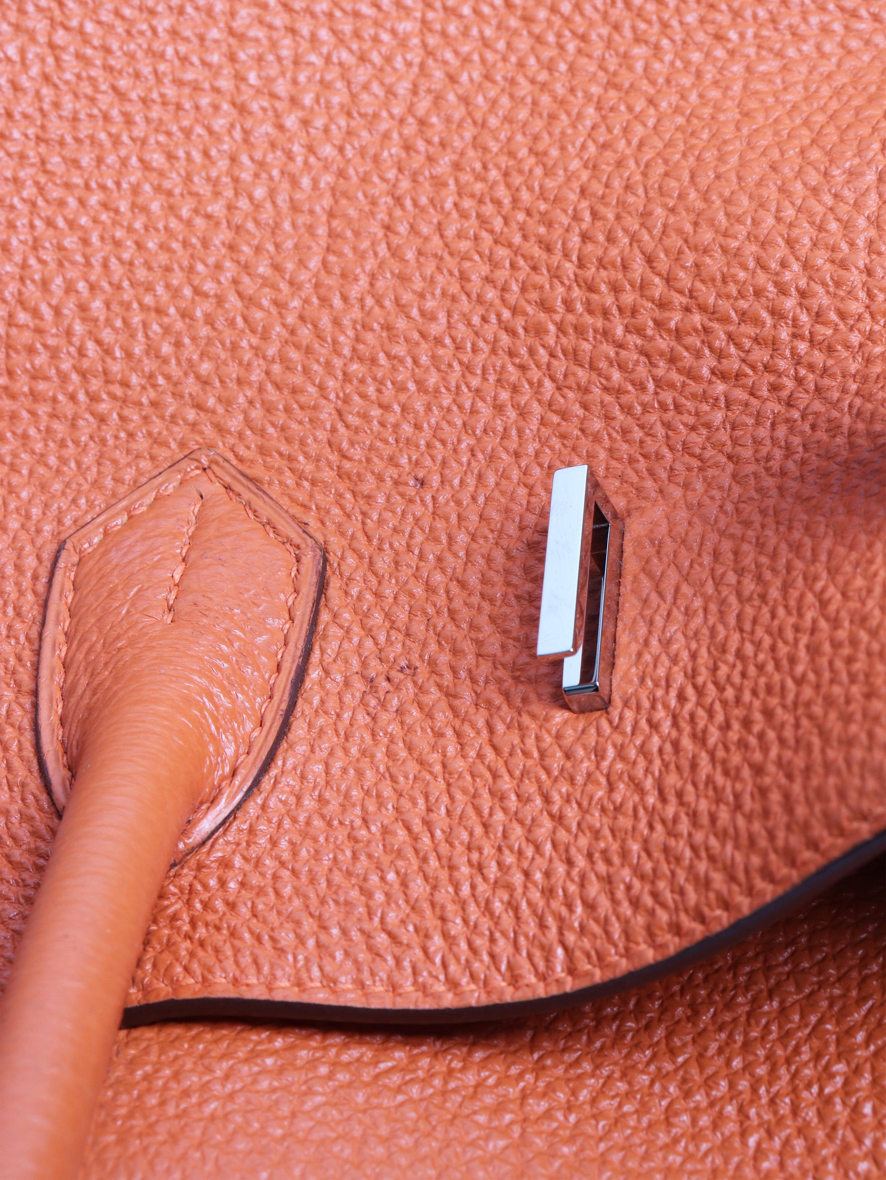 Orange 2010 Birkin 35 bag in Clemence leather Top Handle Bags Hermes 
