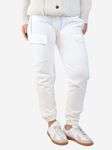 Brunello Cucinelli White cuffed cargo joggers - size S