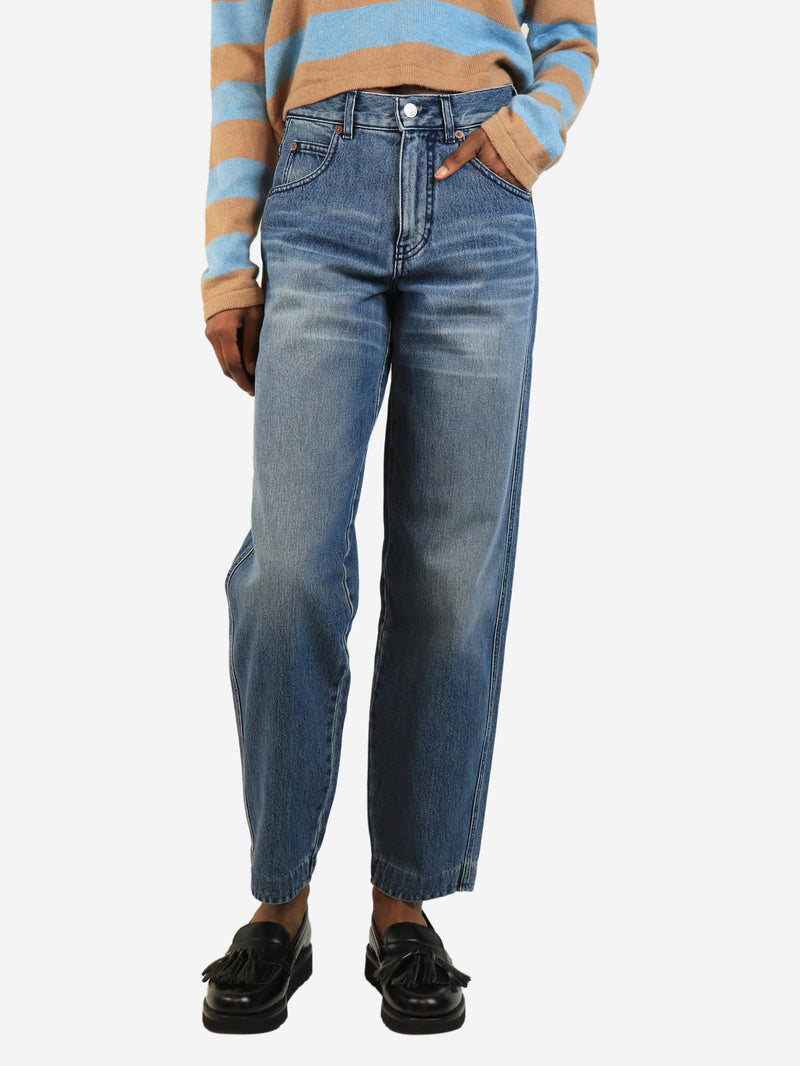 mid wash jeans